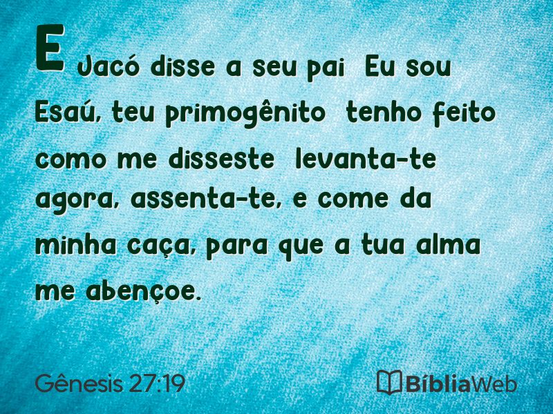 Gênesis 27:19 em imagem para compartilhar