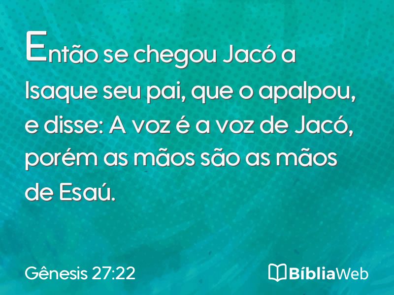 Gênesis 27:22 em imagem para compartilhar