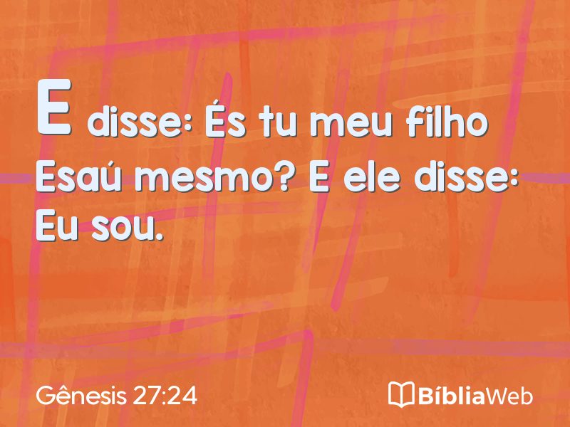 Gênesis 27:24 em imagem para compartilhar
