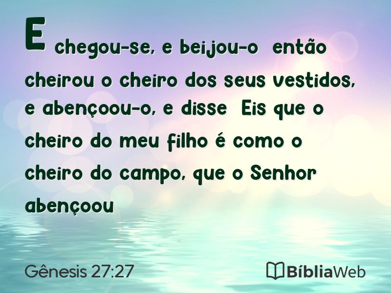 Gênesis 27:27 em imagem para compartilhar