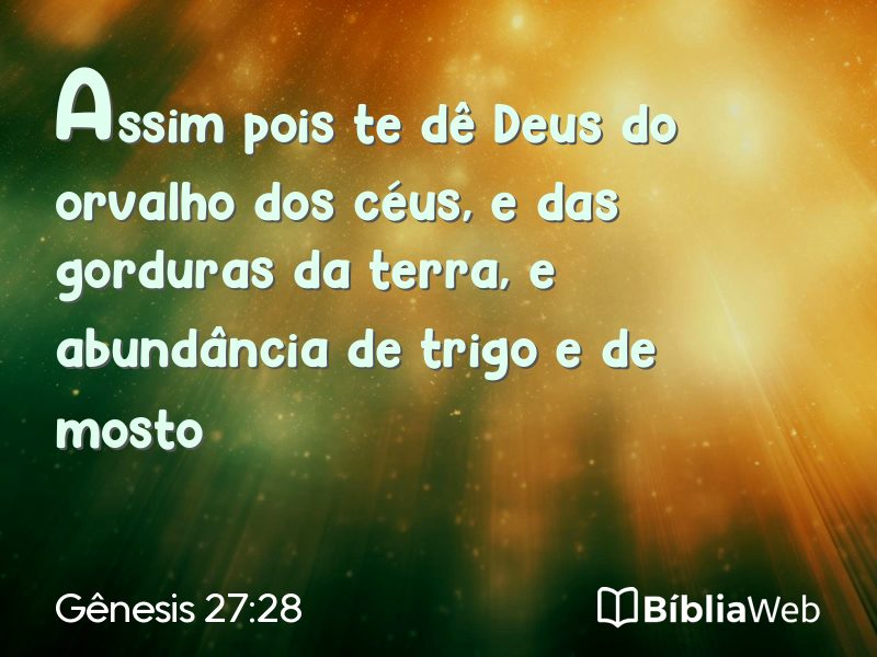 Gênesis 27:28 em imagem para compartilhar