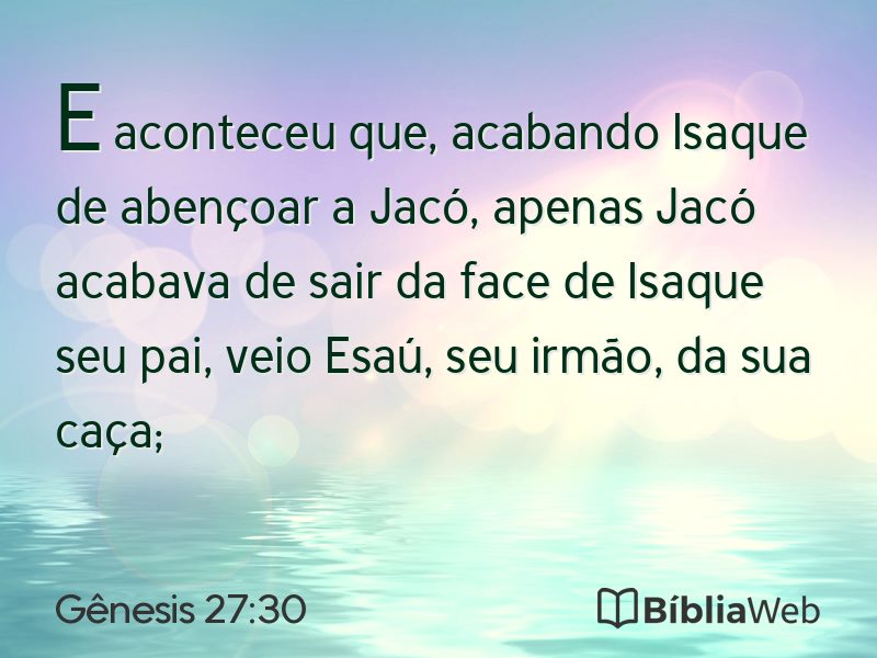 Gênesis 27:30 em imagem para compartilhar