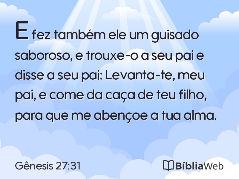 Gênesis 27:31 em imagem para compartilhar
