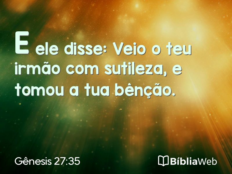 Gênesis 27:35 em imagem para compartilhar