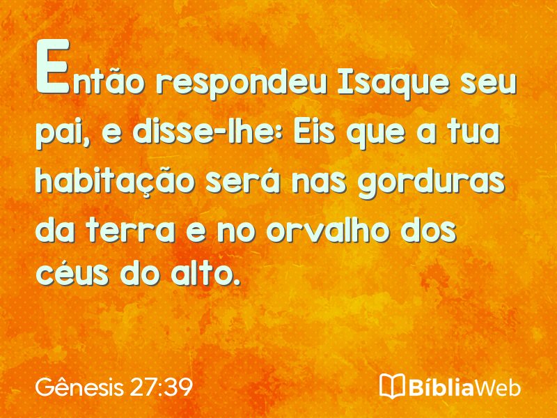 Gênesis 27:39 em imagem para compartilhar