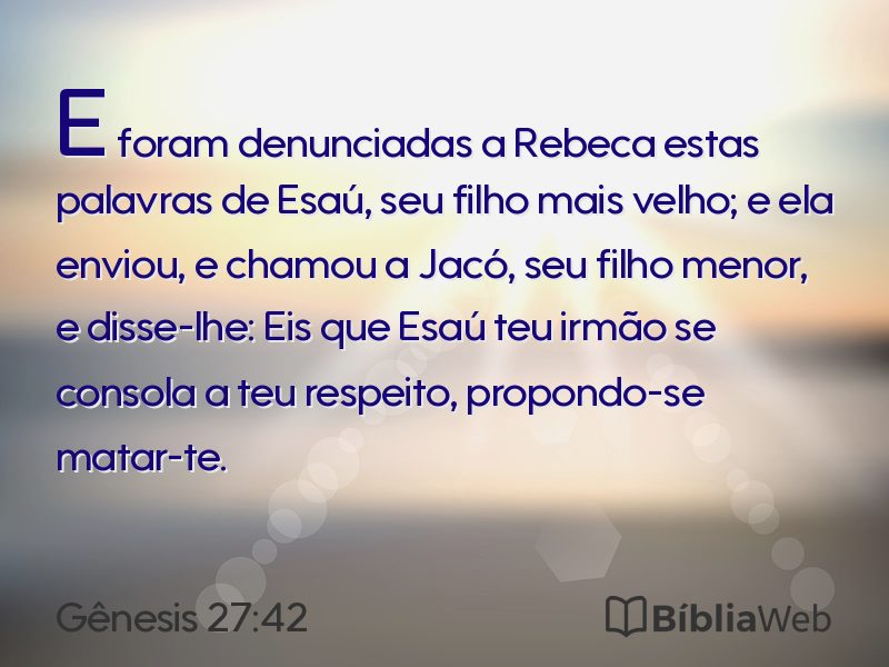 Gênesis 27:42 em imagem para compartilhar