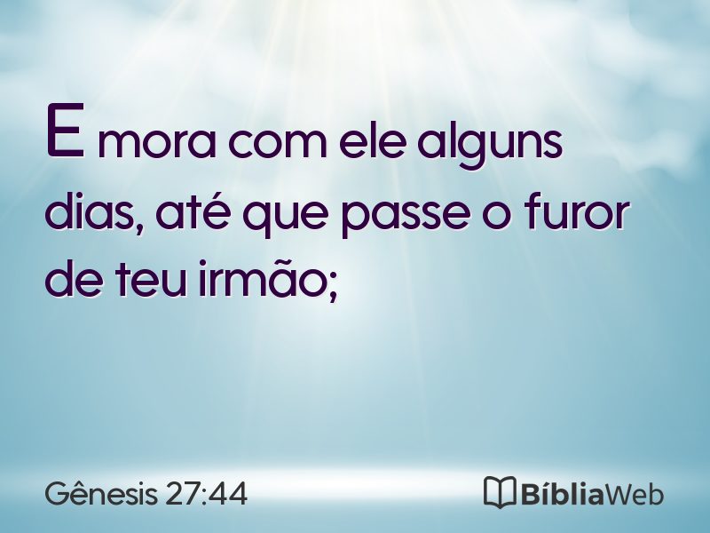 Gênesis 27:44 em imagem para compartilhar