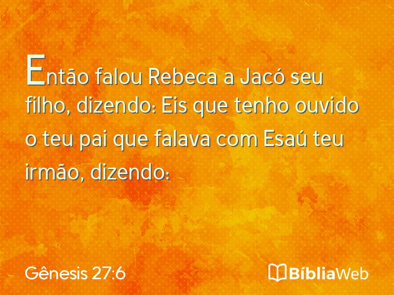 Gênesis 27:6 em imagem para compartilhar