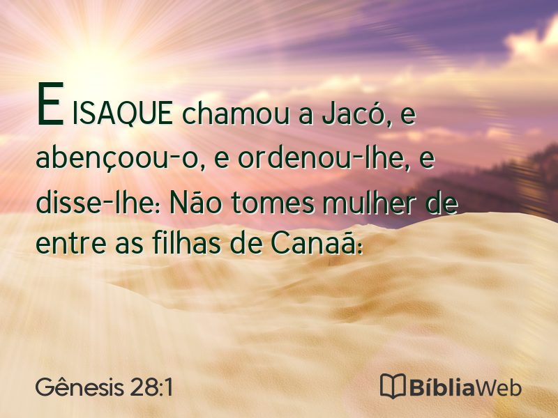 Gênesis 28:1 em imagem para compartilhar