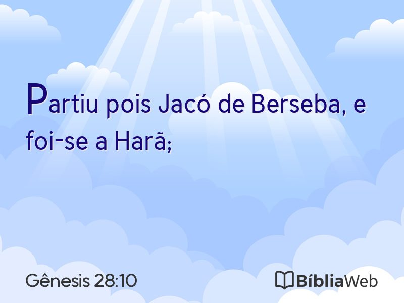 Gênesis 28:10 em imagem para compartilhar