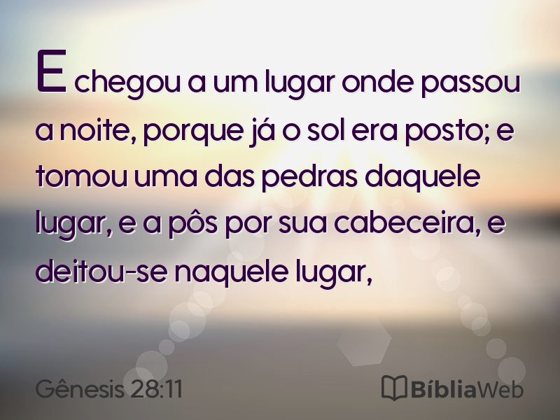 Gênesis 28:11 em imagem para compartilhar