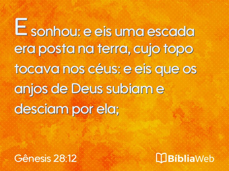 Gênesis 28:12 em imagem para compartilhar