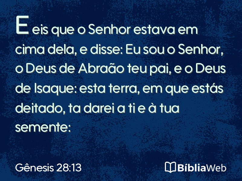 Gênesis 28:13 em imagem para compartilhar