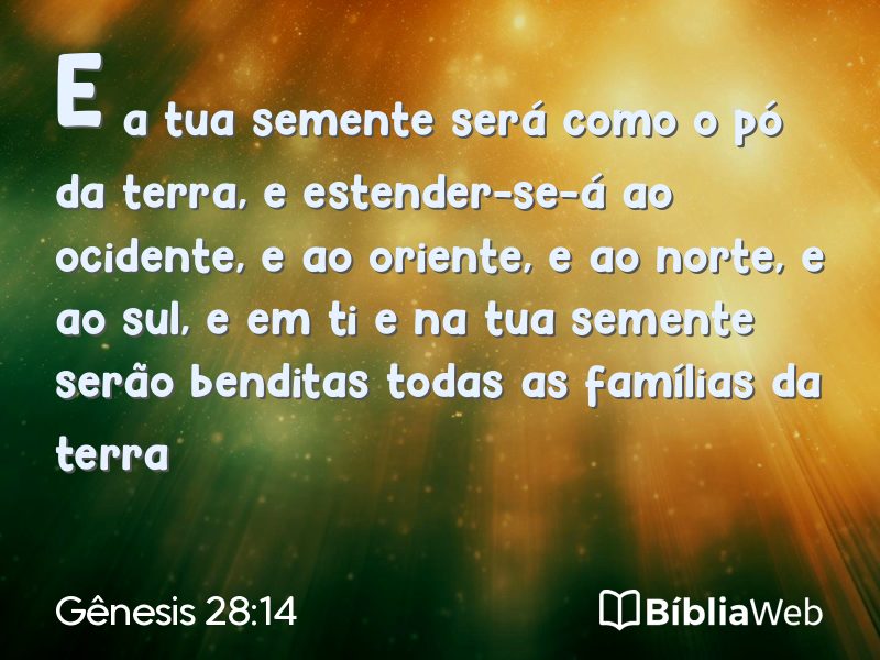 Gênesis 28:14 em imagem para compartilhar