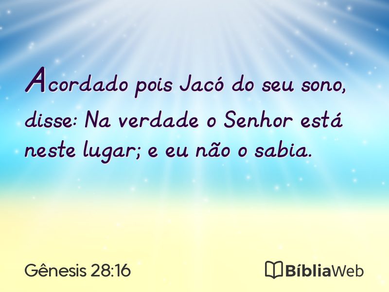 Gênesis 28:16 em imagem para compartilhar