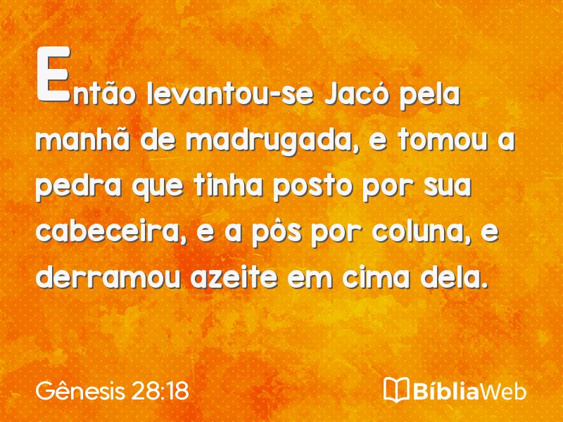 Gênesis 28:18 em imagem para compartilhar