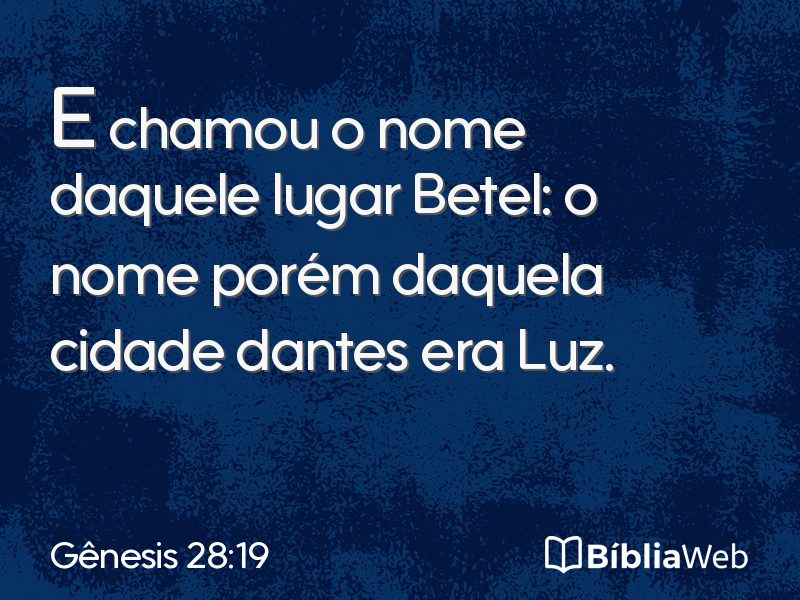 Gênesis 28:19 em imagem para compartilhar