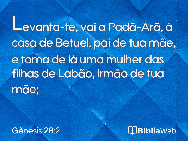 Gênesis 28:2 em imagem para compartilhar