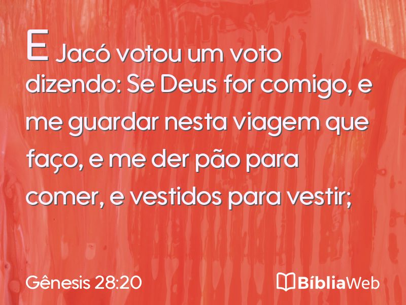 Gênesis 28:20 em imagem para compartilhar