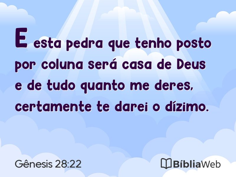 Gênesis 28:22 em imagem para compartilhar
