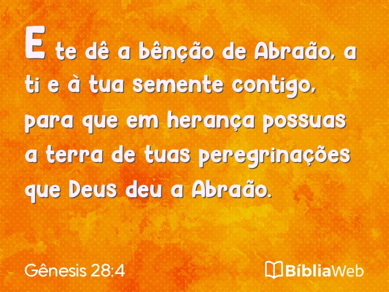 Gênesis 28:4 em imagem para compartilhar