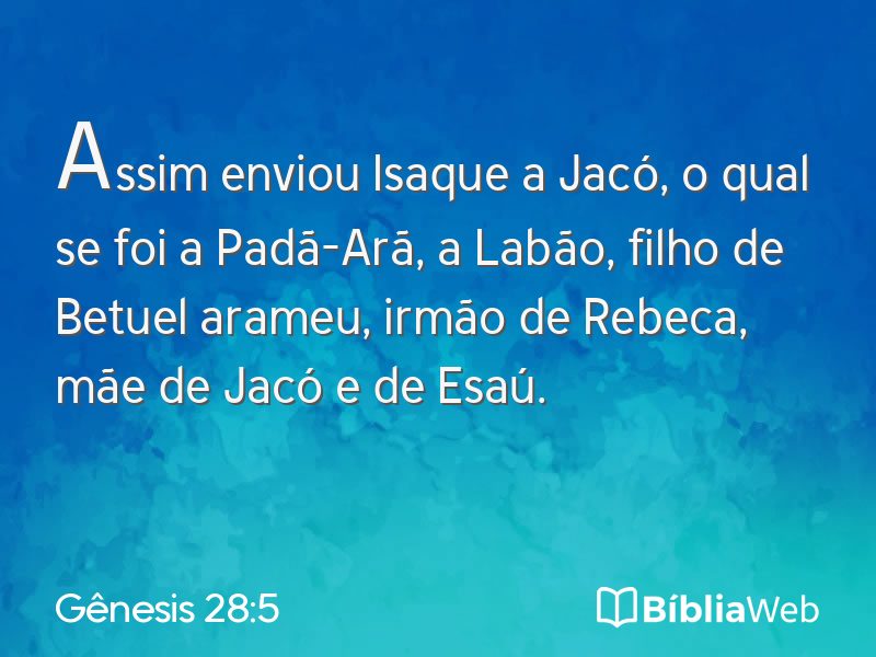 Gênesis 28:5 em imagem para compartilhar