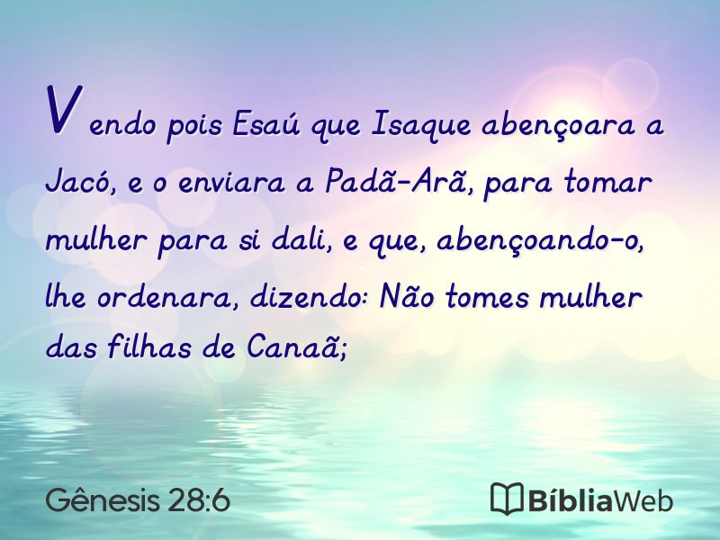 Gênesis 28:6 em imagem para compartilhar