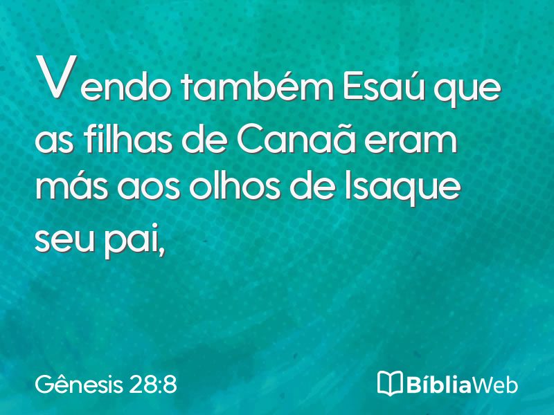 Gênesis 28:8 em imagem para compartilhar