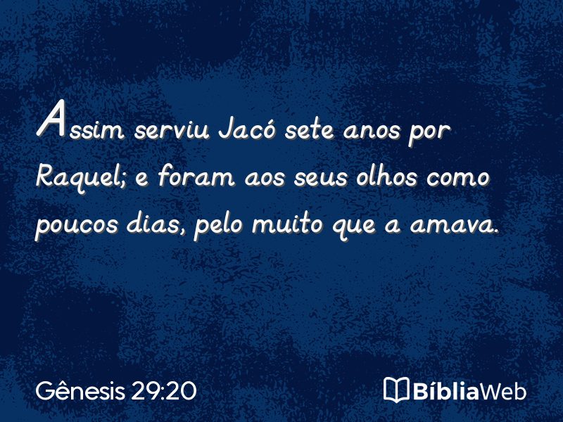 Gênesis 29:20 em imagem para compartilhar