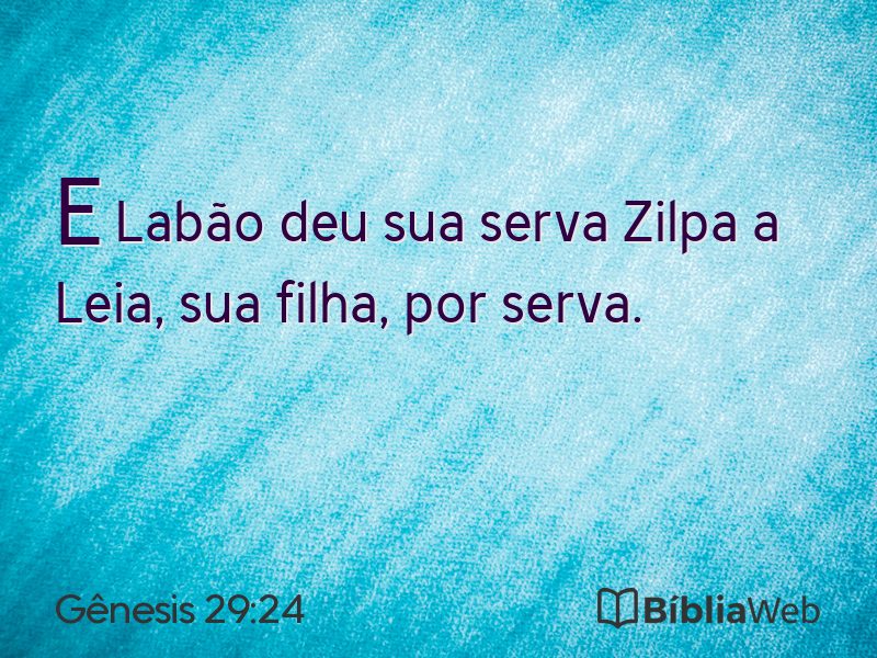 Gênesis 29:24 em imagem para compartilhar