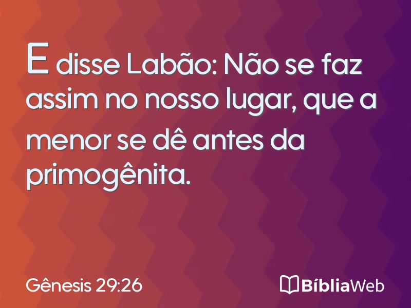 Gênesis 29:26 em imagem para compartilhar