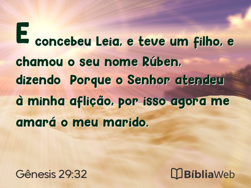 Gênesis 29:32 em imagem para compartilhar