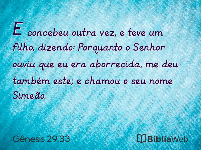 Gênesis 29:33 em imagem para compartilhar
