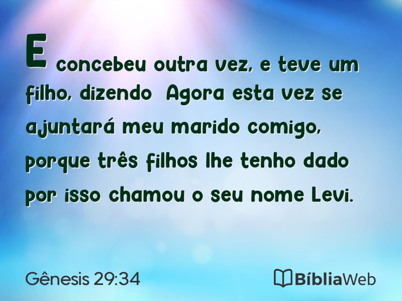 Gênesis 29:34 em imagem para compartilhar
