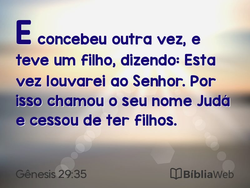 Gênesis 29:35 em imagem para compartilhar