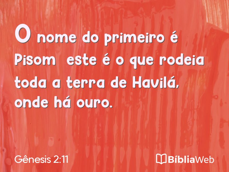 Gênesis 2:11 em imagem para compartilhar
