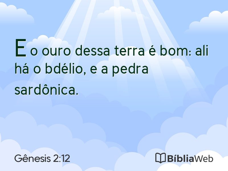 Gênesis 2:12 em imagem para compartilhar