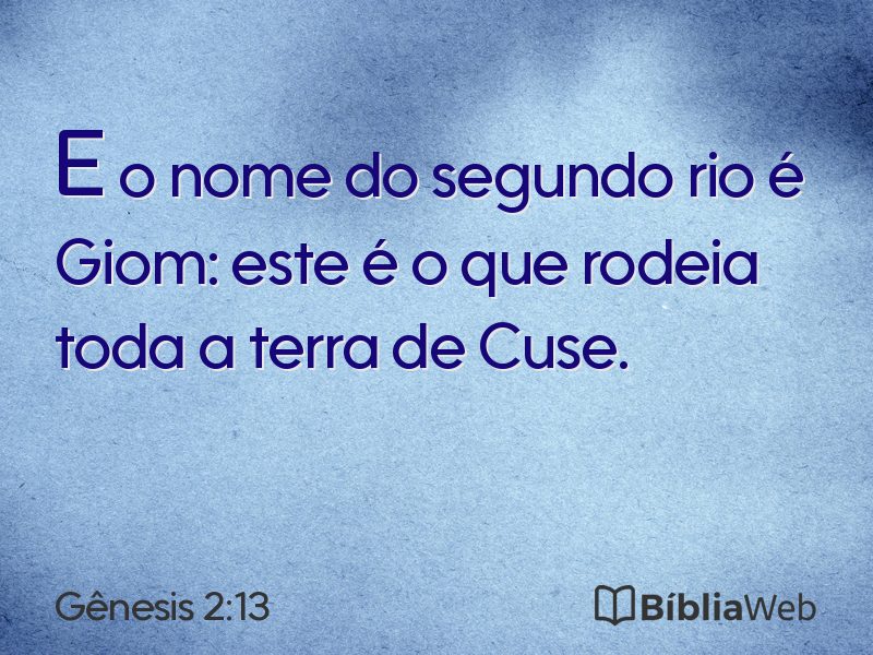 Gênesis 2:13 em imagem para compartilhar