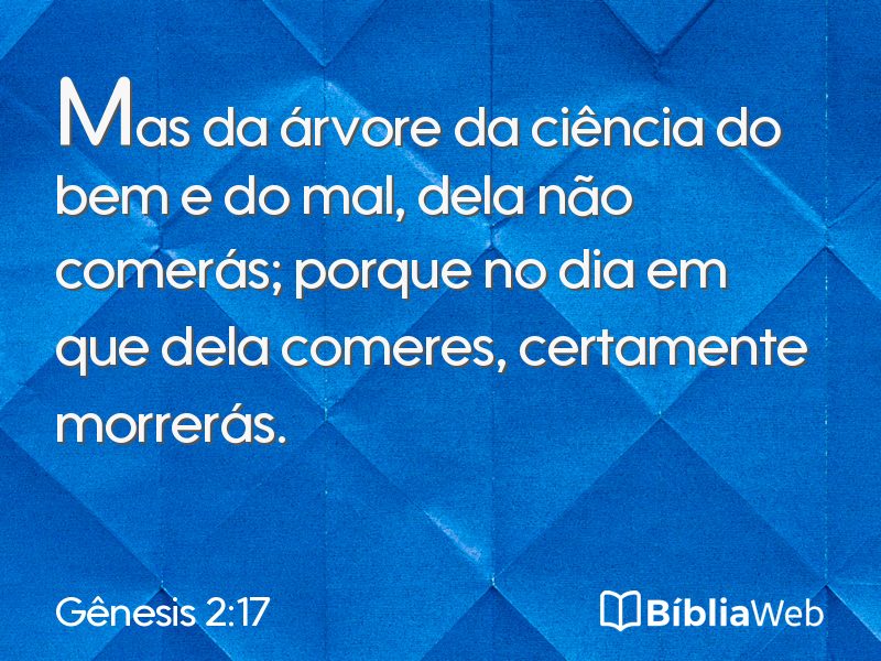 Gênesis 2:17 em imagem para compartilhar