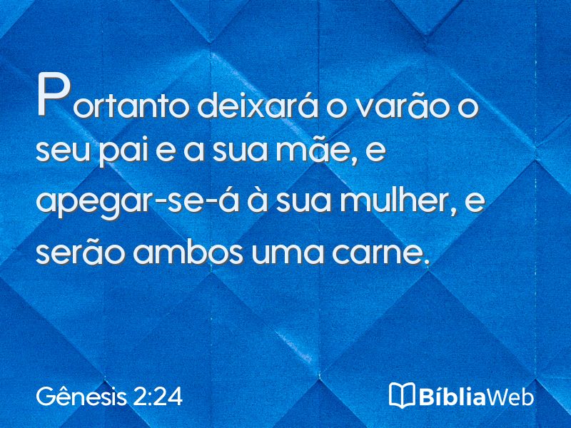 Gênesis 2:24 em imagem para compartilhar
