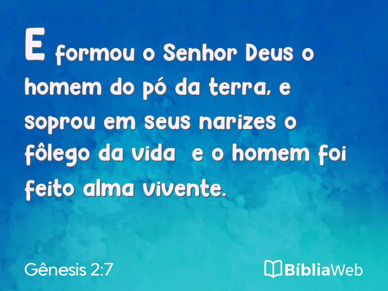 Gênesis 2:7 em imagem para compartilhar