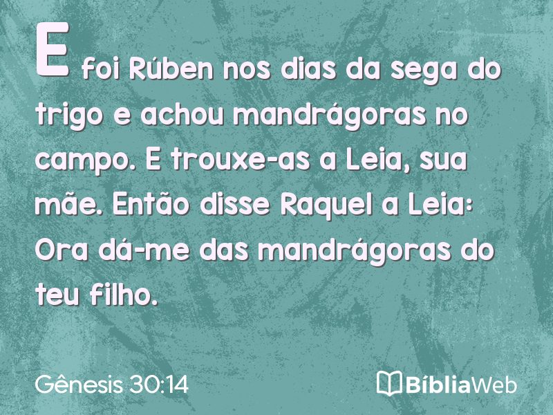 Gênesis 30:14 em imagem para compartilhar