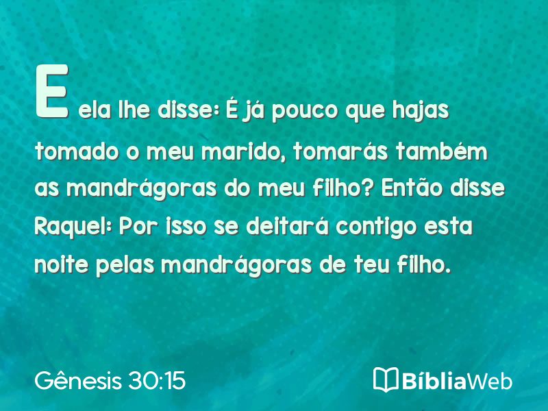 Gênesis 30:15 em imagem para compartilhar