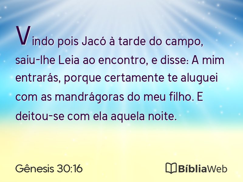 Gênesis 30:16 em imagem para compartilhar