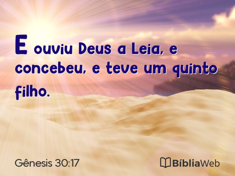 Gênesis 30:17 em imagem para compartilhar