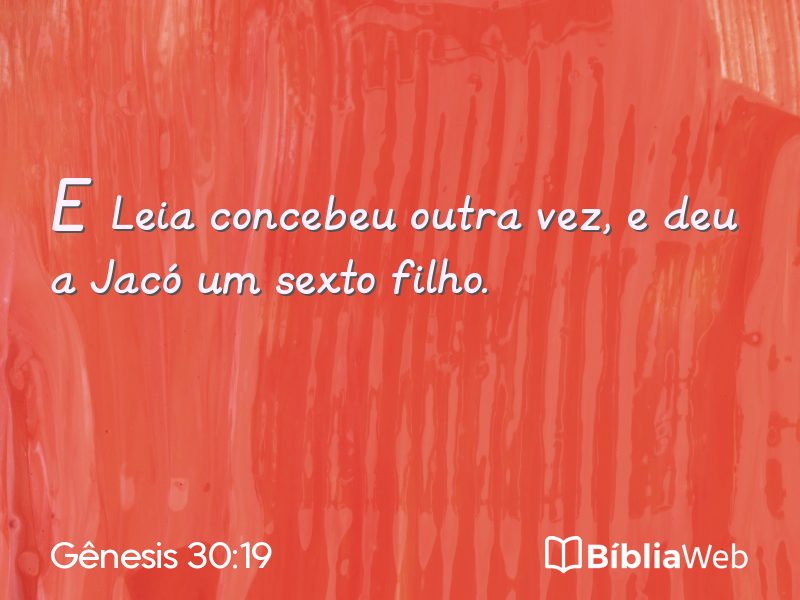 Gênesis 30:19 em imagem para compartilhar