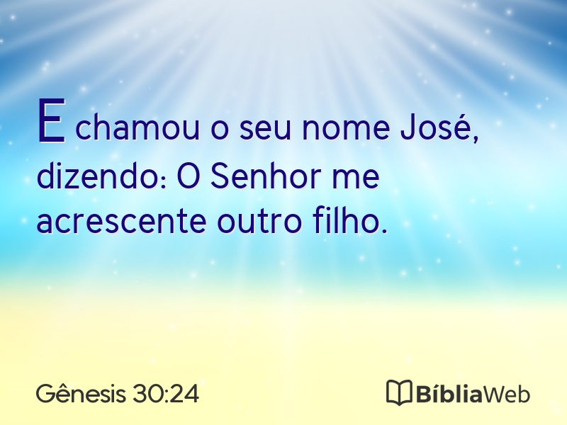 Gênesis 30:24 em imagem para compartilhar