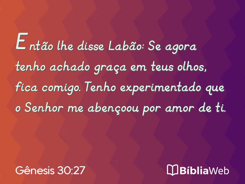 Gênesis 30:27 em imagem para compartilhar