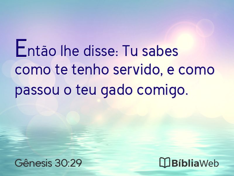 Gênesis 30:29 em imagem para compartilhar
