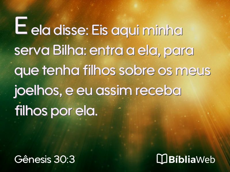 Gênesis 30:3 em imagem para compartilhar